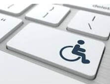 Photo handicapé sur clavier