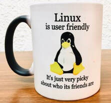 Photo tasse avec gravure Linux